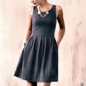 Anthropologie Deletta Torchen Dress Fit & Flare Textured Pockets